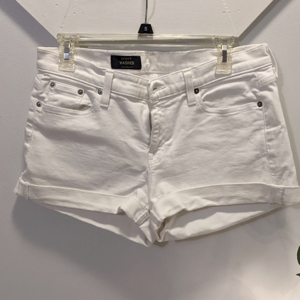 J. Crew White Jean Shorts